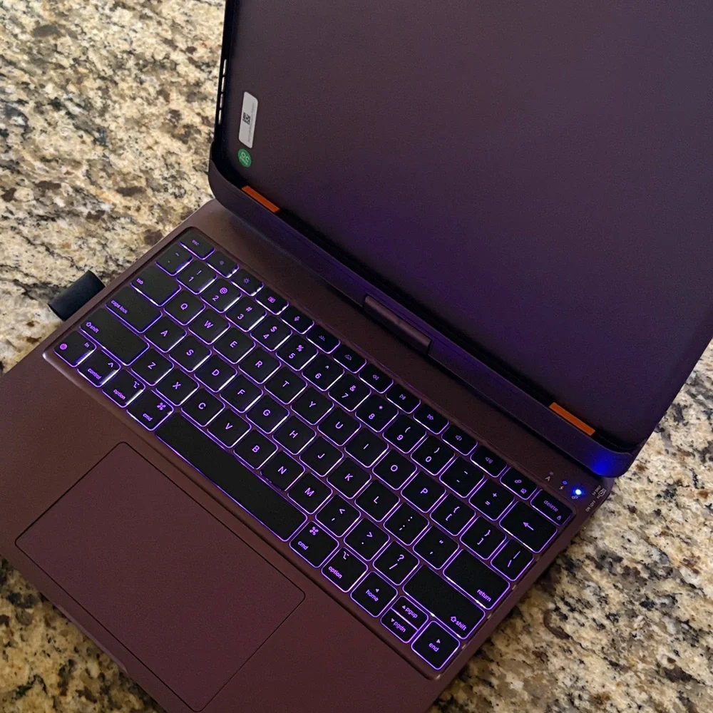 Type Z Metallic Purple Bluetooth Keyboard Case with Trackpad